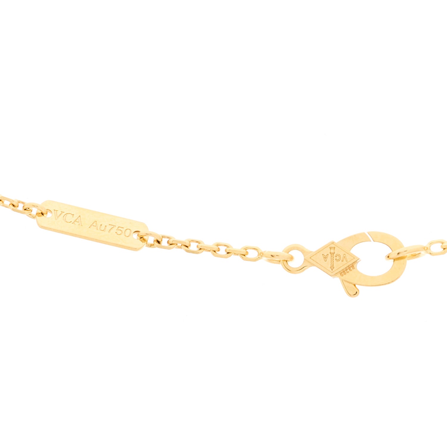 (代金引換)18K イエローゴールド ブラックオニキス ヴィンテージ アルハンブラ ペンダント ネックレス