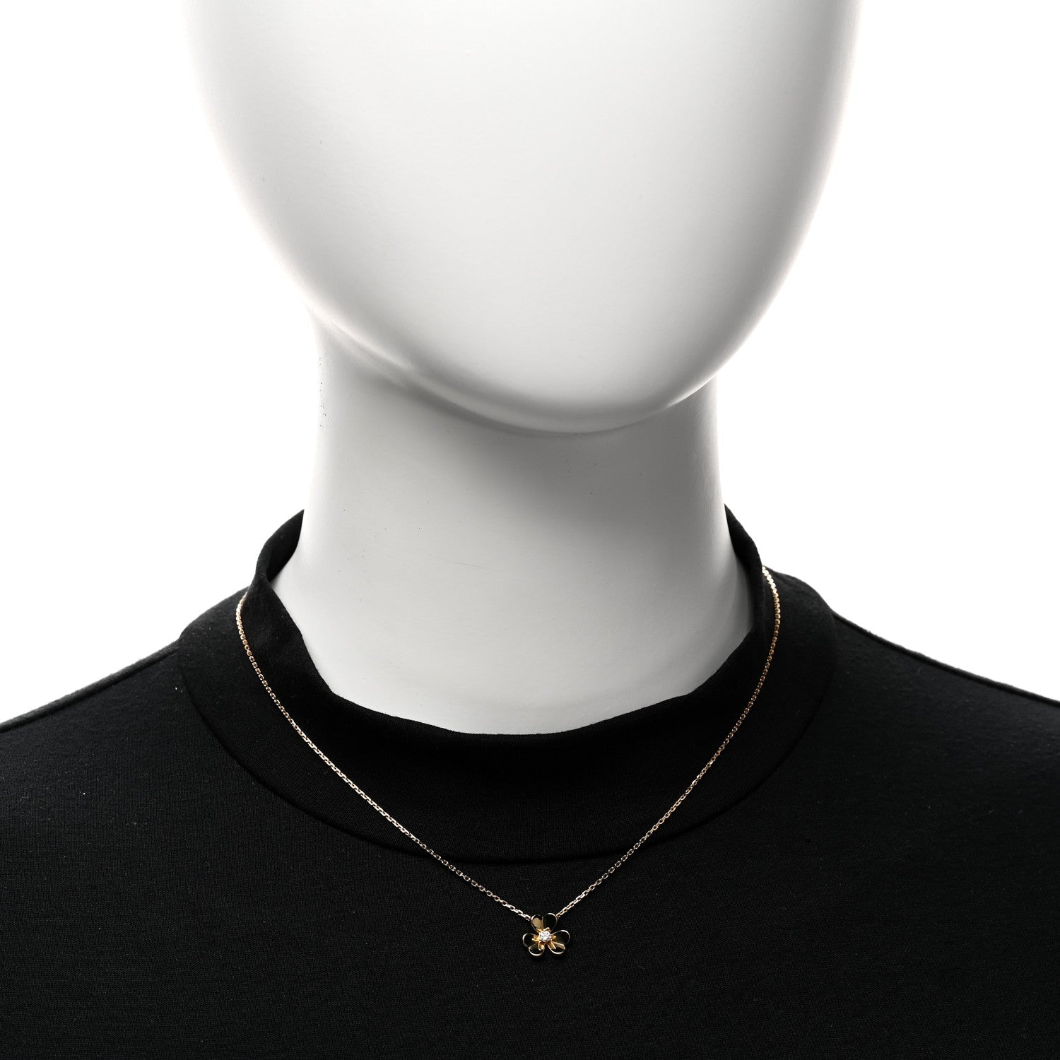 (代金引換)18K イエローゴールド ダイヤモンド ミニ フリヴォル ペンダント ネックレス