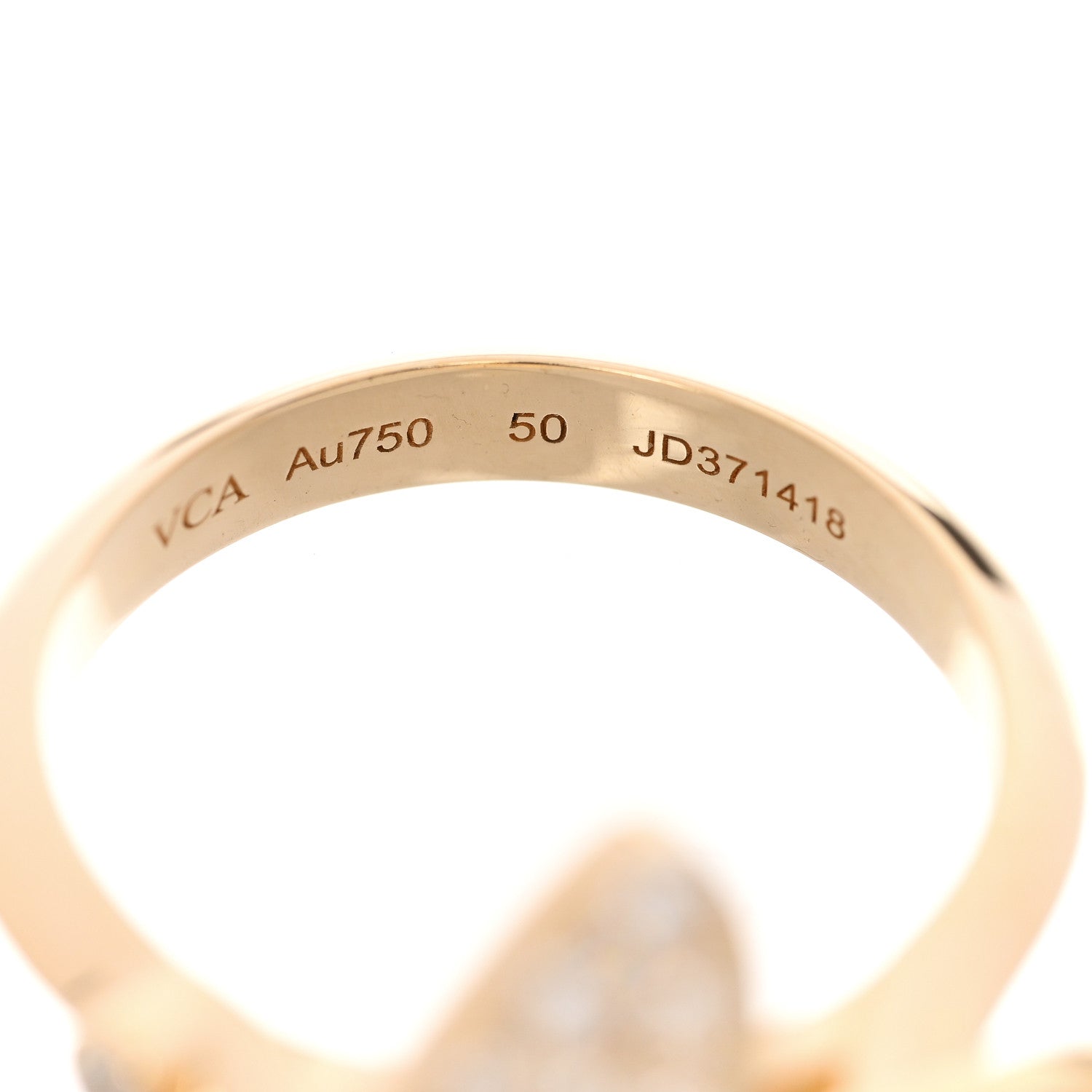 (代金引換)18K イエローゴールド ダイヤモンド ツーバタフライ リング 50 5.25