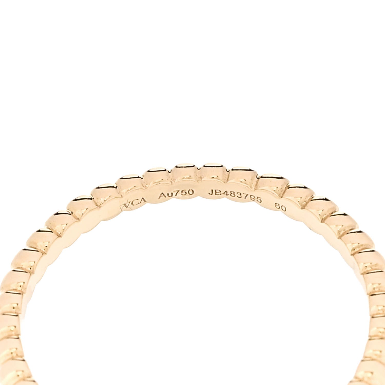 (代金引換)18K イエローゴールド スモール ペルレ リング 60 (9号)