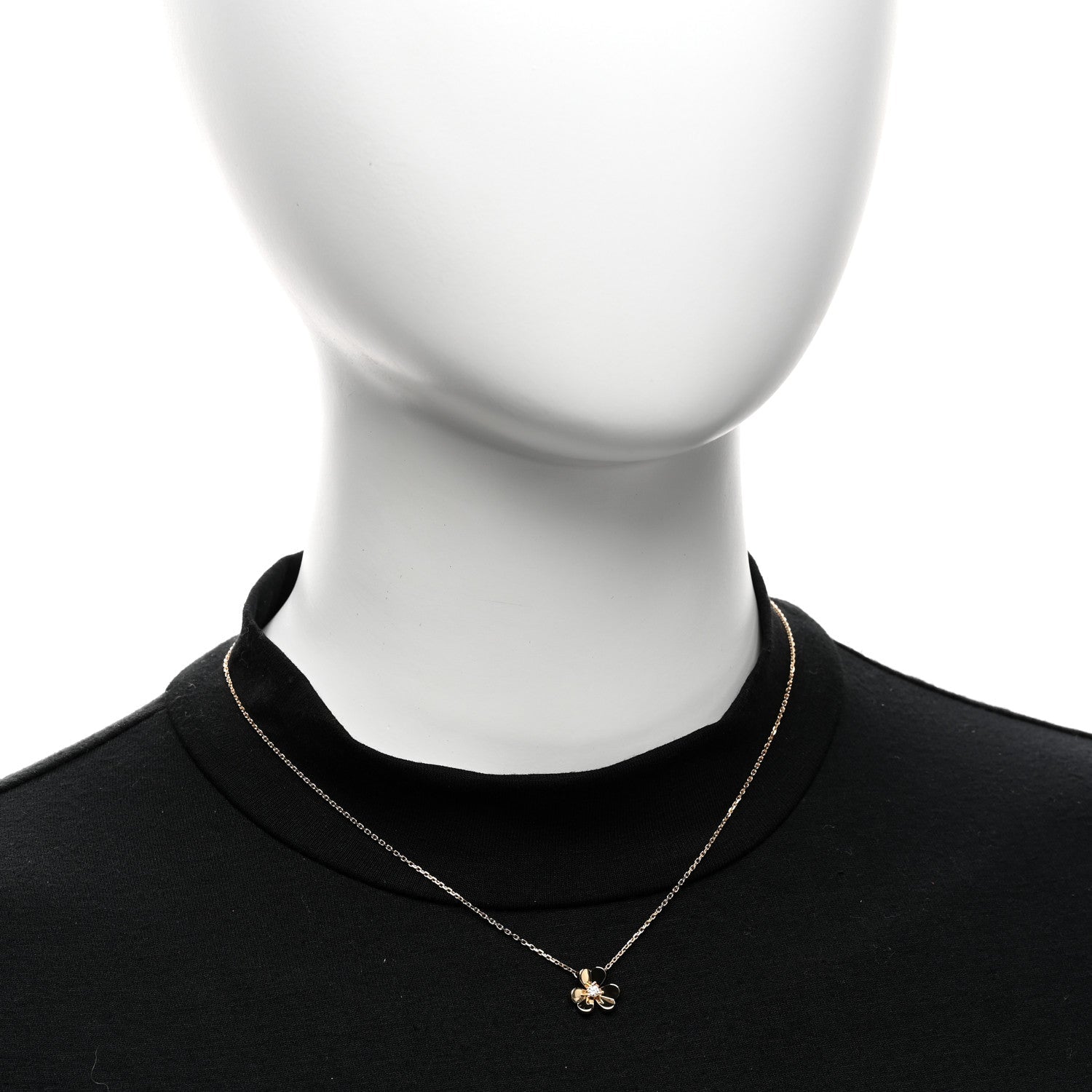 (代金引換)18K イエローゴールド ダイヤモンド ミニ フリヴォル ペンダント ネックレス