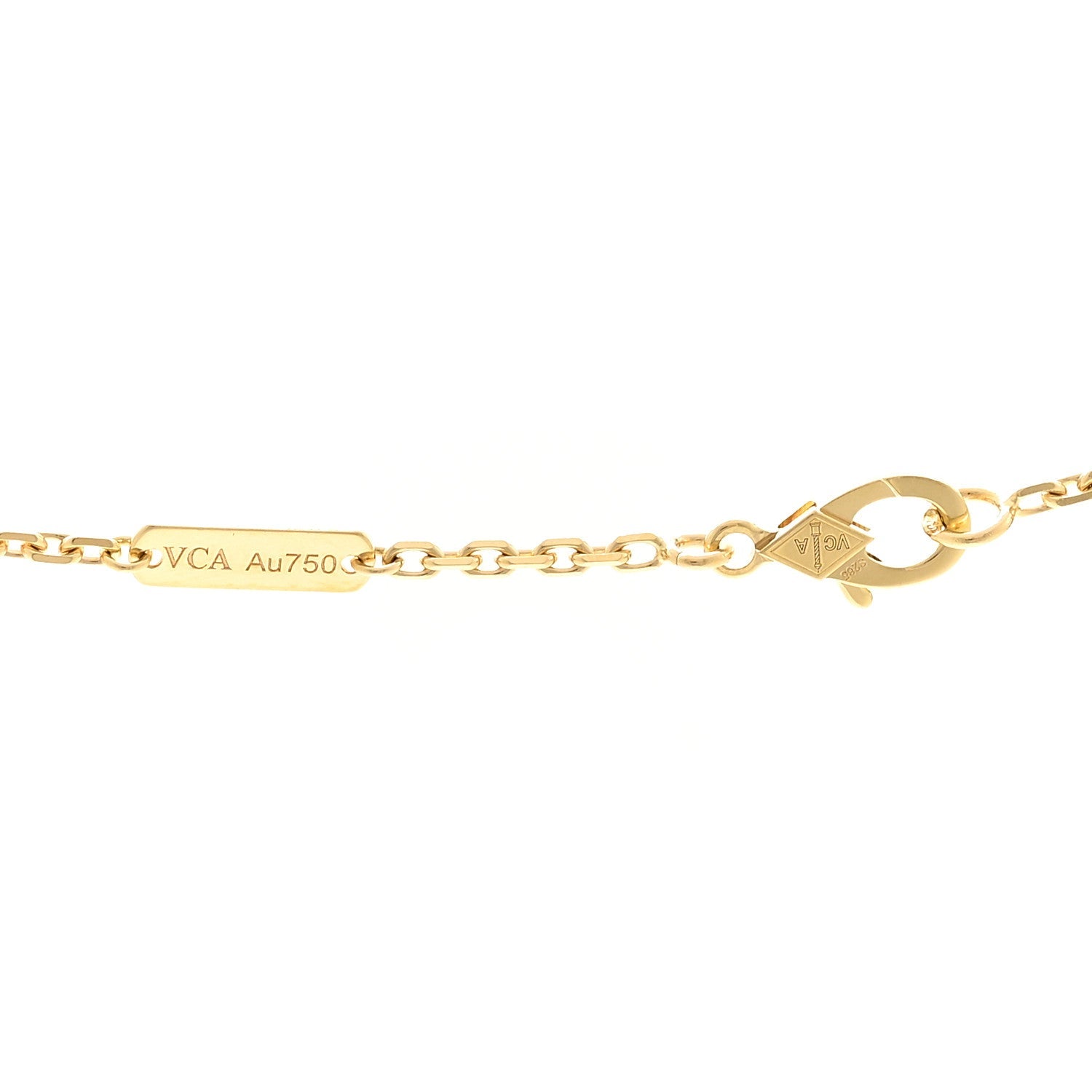 (代金引換)18K イエローゴールド ギヨシェ マジック アルハンブラ ロング ネックレス